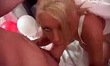 Young Naive Blonde Thinks More Cocks Better For Her Gangbang