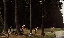 Young Babe Fucks Boyfriend In Front Of Other Naked Chicks