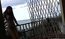 tempting brunette poses fully nude outdoors, dripping with raw excitement