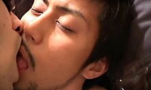 Unexpected Gay Asian Threesome Handjob in Office