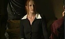 Are you ready to fuck anywhere, even in the bar toilet? the horny couple asks.