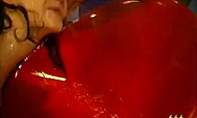 bestial blonde masturbating under golden shower from two guys 😜