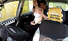 Cindy Shine gets fucked hard in the back of a taxi