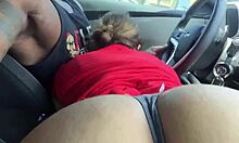 Crystina Rossi Sucks Black Bull's Dick in a Wild Moving Car Ride