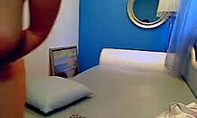 big tits brunette masturbates with dildo on webcam.