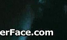 that sweaty blonde gets a nasty gangbang on the bed with moaning and cum on her tits