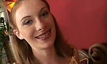 horny redhead student feels anal pleasure