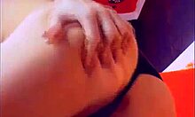 Hey, this naughty brunette is taking time for some wild solo masturbation on webcam in heels.