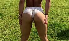 Crystina Rossi Shakes Her Bubble Butt Outdoors