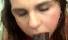 Crystina Rossi Demonstrates Blowjob Skills On Fake BBC