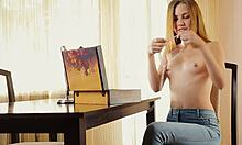 Naughty Teen 18+Ager Elle Rose Masturbates With Chains Around Her