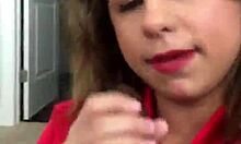 Crystina Rossi Demonstrates Blowjob Skills On Fake BBC