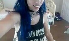 This kinky camgirl with a garter belt was teasing her amateur pussy on webcam