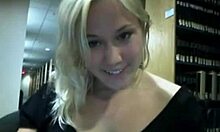 Watch my blonde GF masturbate in the office? She's showing everything on cam