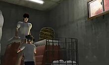 Pigtailed Brunette's Big Ass Wrecked By Dildo In 3D Porn