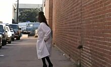 Naughty Brunette Fucks Zombie with Her Girlfriend