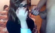 Submissive Schoolgirl GF Sucking Huge Fat Cock