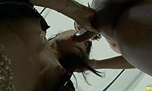 Leggy brunette model fucks her kinky photographer