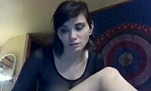 bodysuit brunette caught masturbating in wild display