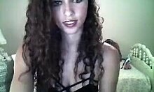 Frizzy hairdo camgirl, are you showing those beautiful jugs?