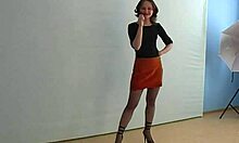 Skirt-Wearing Amateur Model Reveals Stunning Pussy