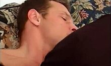 Corset-Clad Brunette Gets Tag-Teamed by Two Hung Bisexual Guys in HD