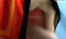 gorgeous chick flashes her pussy looking hot in changing room