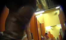 Dark-haired girlfriend flaunts her stunning figure on spy cam