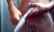 Amateur Babe Exposes Her Wet Cunt Under The Shower Spray