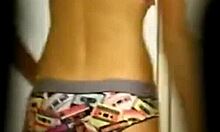 slender girlfriend unknowingly reveals her flawless hairy body on hidden cam in private moments.