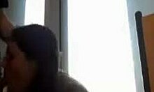 French amateur in black panties and leopard nightie bends over for anal rubbing, doggystyle, and cumshot