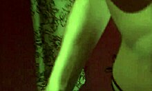 Wow, look at this slim blonde in black lingerie!