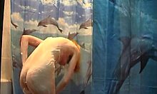 so this perky ass amateur is showering naked in the hidden cam, looking really hot