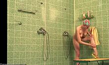 This wet amateur chick was shaving her legs on hidden cam. She looked insanely hot in the shower.