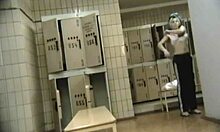 Spunky Teen Shows Naked Body in Locker Room