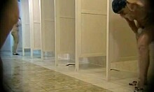 Good-looking amateur swimmers caught naked on hidden cam voyeur clip