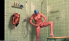 slim gf strips naked in the shower for hidden cam