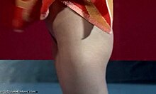 pale brunette strips down in dressing room, wow! 😍