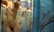 trimmed pussy teen showers and exposes naked body for hidden cam