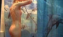 so this perky ass amateur is showering naked in the hidden cam, looking really hot