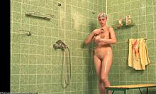 This wet amateur chick was shaving her legs on hidden cam. She looked insanely hot in the shower.