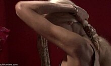 Wow, look at this slim blonde in black lingerie!