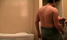 Fat Blonde Wife Gives Handjob And Blowjob In Bath