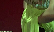 The brunette teen in black panties teases you with her striptease, slowly revealing her naked body.