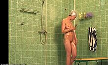 Slender beauty reveals her stunning figure while secretly filmed in a steamy bath.