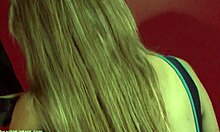 dead-eyed blonde undresses in changing room