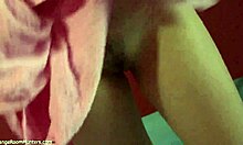 exotic teen takes off pale pink lingerie on camera