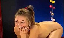 barely legal teen works toys on all fours