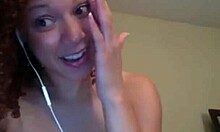 Curly-haired ebony gf explodes in solo orgasm