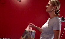 Blond-Haired Busty Girlfriend Shows Her Hot Bod